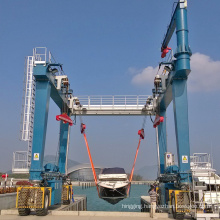 Mobile yacht boat hoist lift gantry crane 300 ton